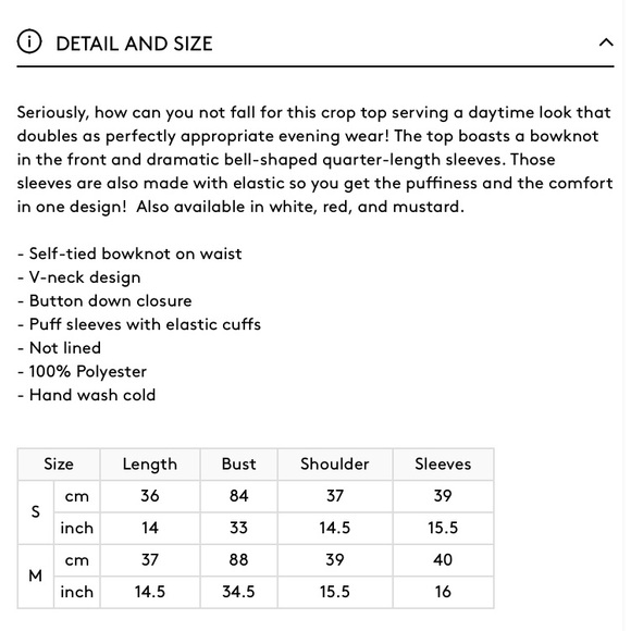 Sweet and Sound Bowknot Crop Top in Mustard - Picture 8 of 8